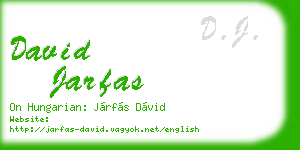 david jarfas business card