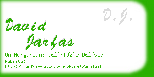 david jarfas business card